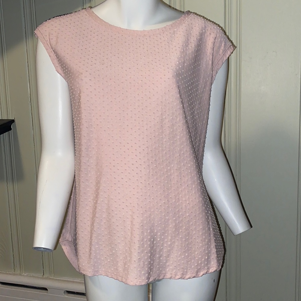 Elle pale pink textured top